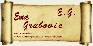 Ema Grubović vizit kartica